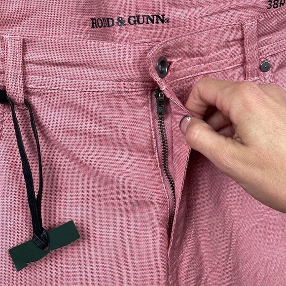 New Rodd & Gunn Straight Fit Jean Pants Coral Red Lived In Washed Sz 38 - Picture 8 of 15